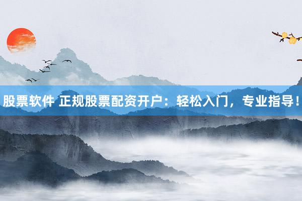 股票软件 正规股票配资开户：轻松入门，专业指导！