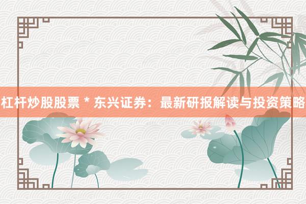 杠杆炒股股票 * 东兴证券：最新研报解读与投资策略