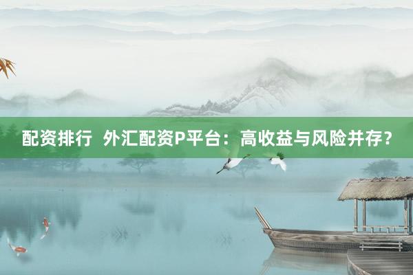 配资排行  外汇配资P平台：高收益与风险并存？