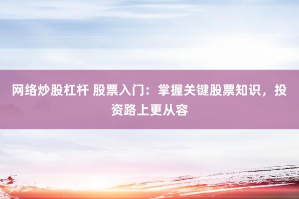 网络炒股杠杆 股票入门：掌握关键股票知识，投资路上更从容