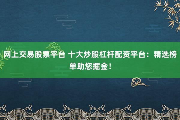 网上交易股票平台 十大炒股杠杆配资平台：精选榜单助您掘金！