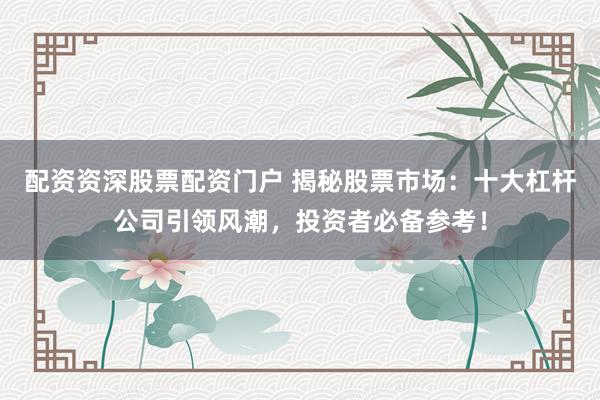 配资资深股票配资门户 揭秘股票市场：十大杠杆公司引领风潮，投资者必备参考！