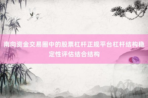 南向资金交易圈中的股票杠杆正规平台杠杆结构稳定性评估结合结构