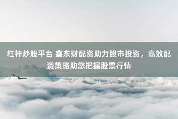 杠杆炒股平台 鑫东财配资助力股市投资，高效配资策略助您把握股票行情
