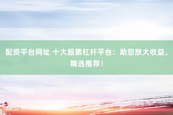 配资平台网址 十大股票杠杆平台：助您放大收益，精选推荐！