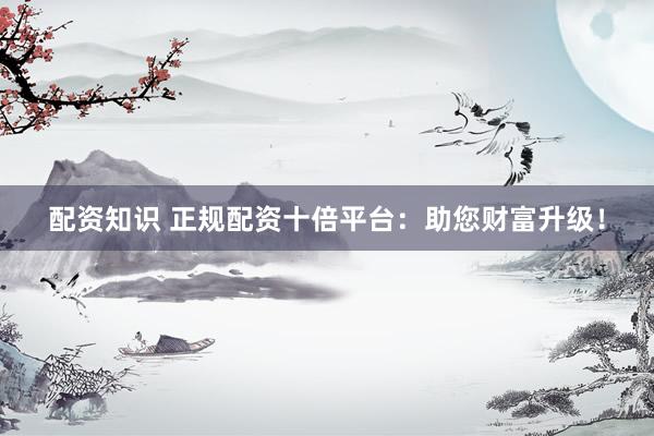 配资知识 正规配资十倍平台：助您财富升级！